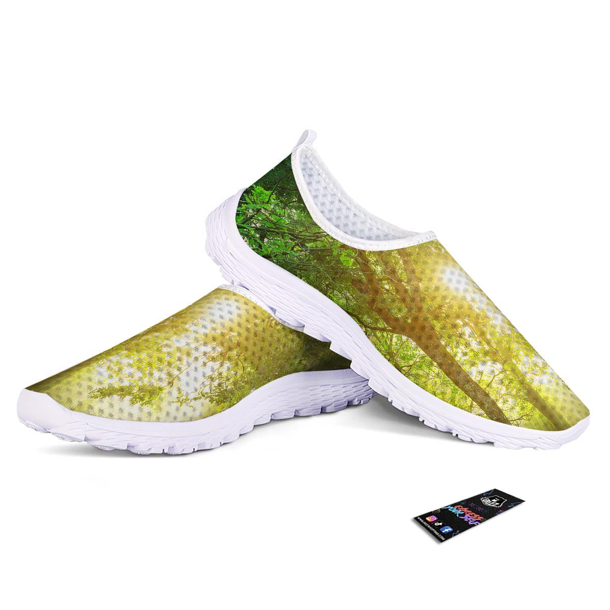 Forest Sunrise Print Nurse Shoes-grizzshop