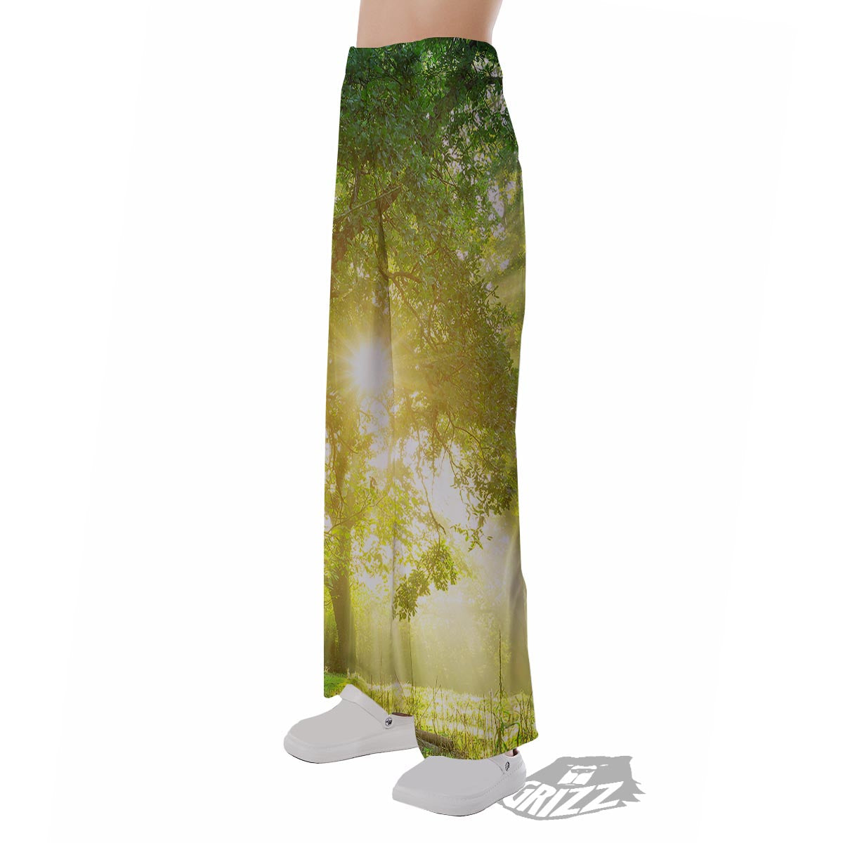 Forest Sunrise Print Pajama Pants-grizzshop