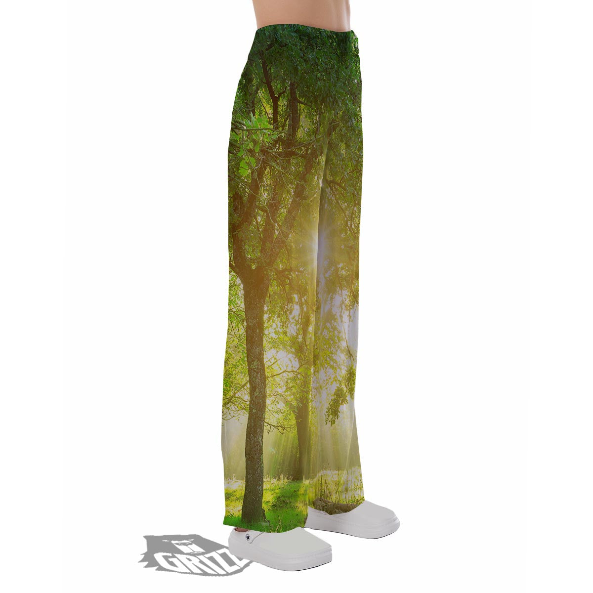 Forest Sunrise Print Pajama Pants-grizzshop