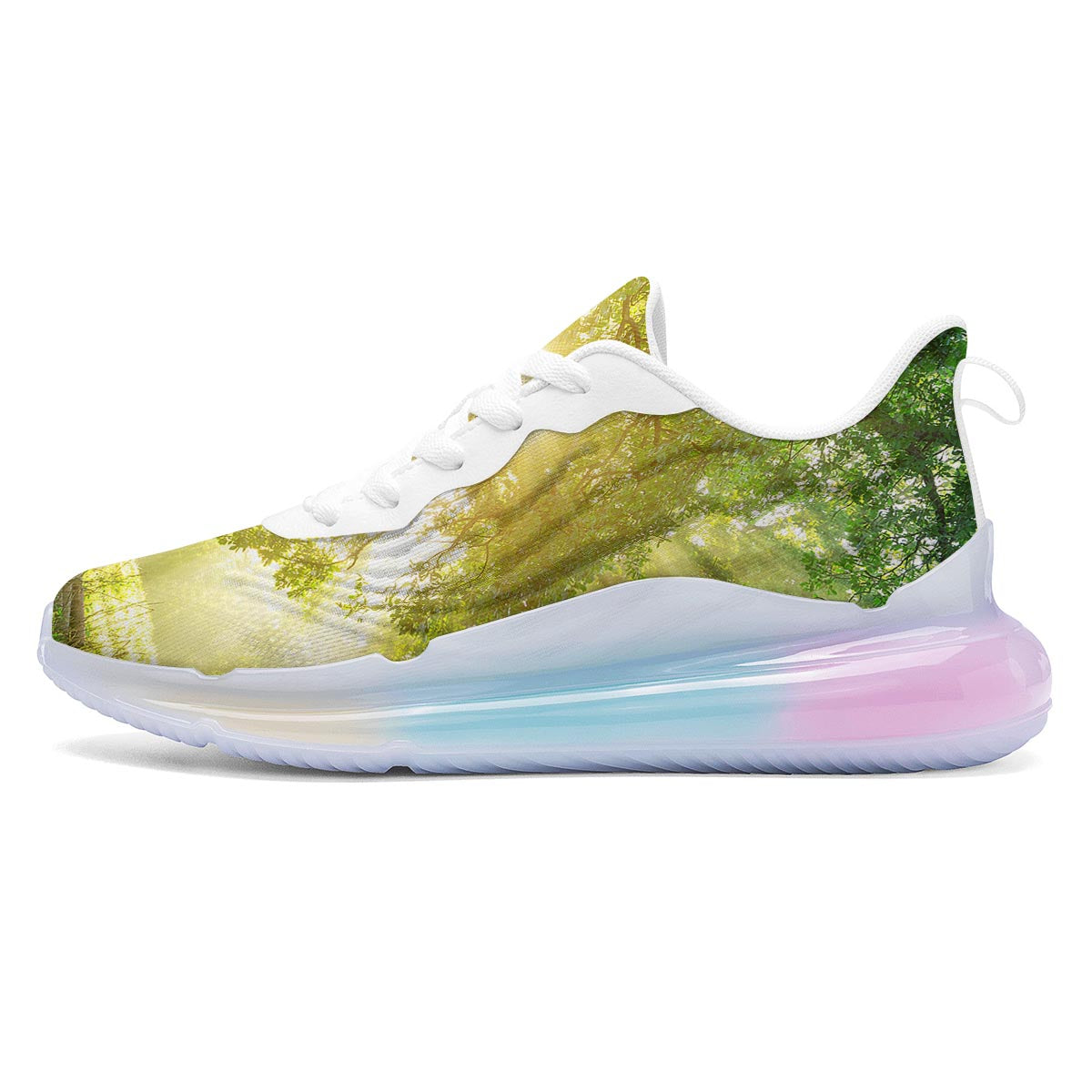Forest Sunrise Print Running Sneakers-grizzshop
