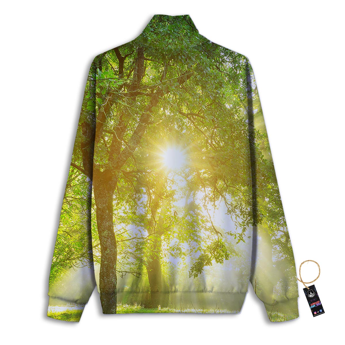 Forest Sunrise Print Track Jacket-grizzshop