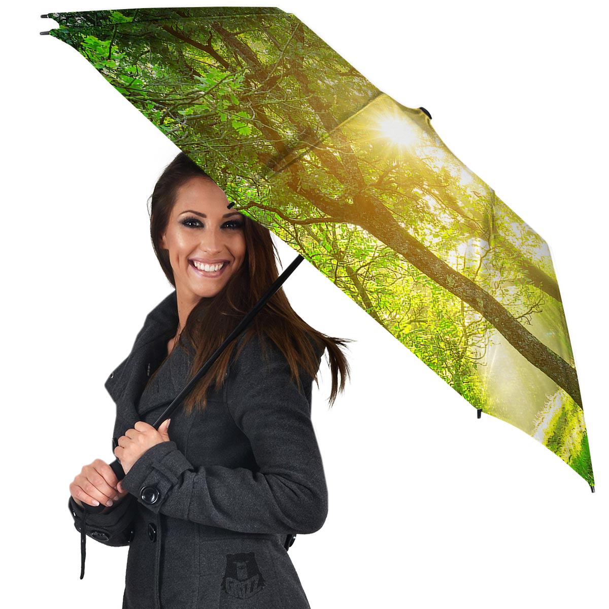 Forest Sunrise Print Umbrella-grizzshop