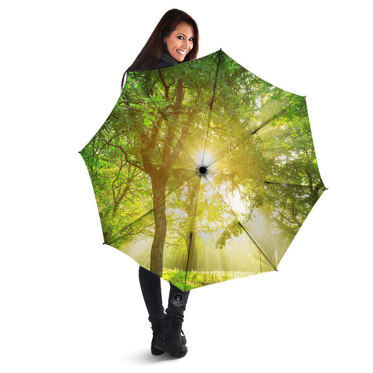 Forest Sunrise Print Umbrella-grizzshop