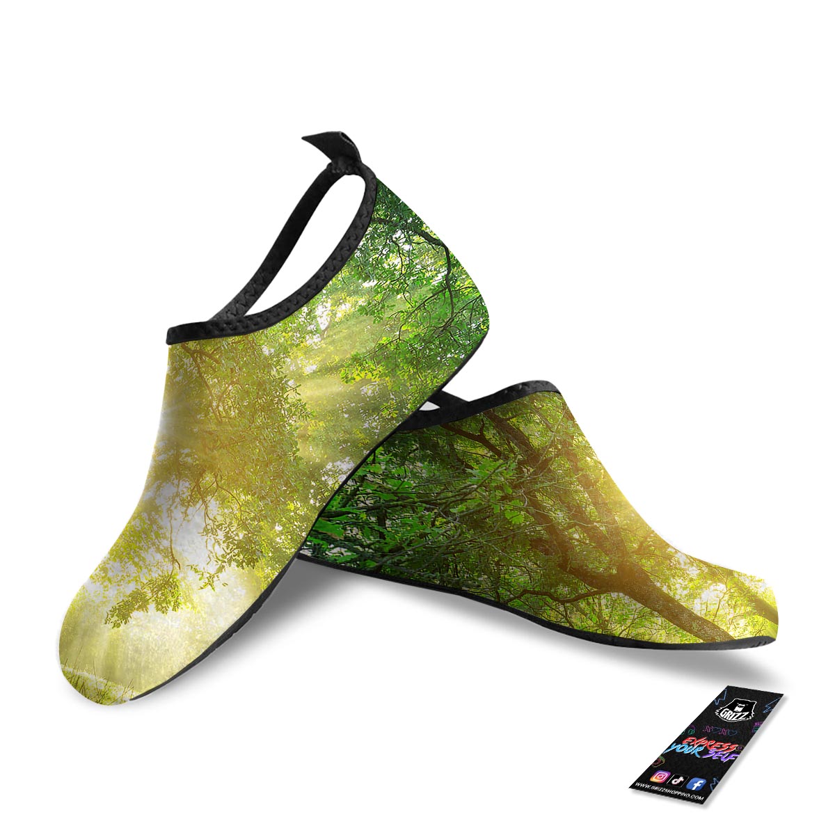 Forest Sunrise Print Water Shoes-grizzshop