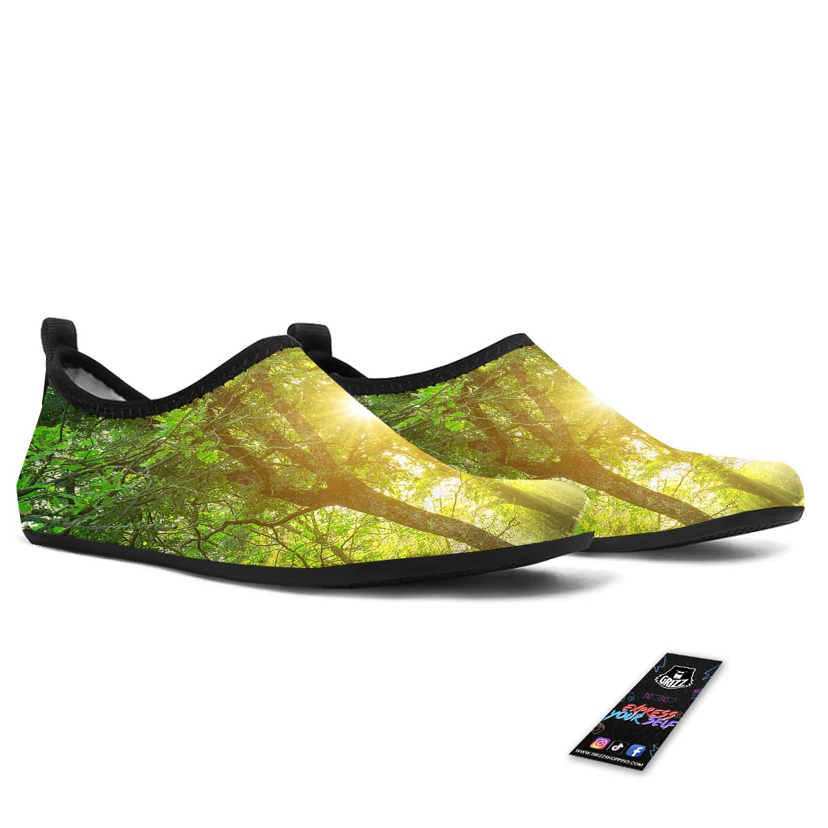 Forest Sunrise Print Water Shoes-grizzshop