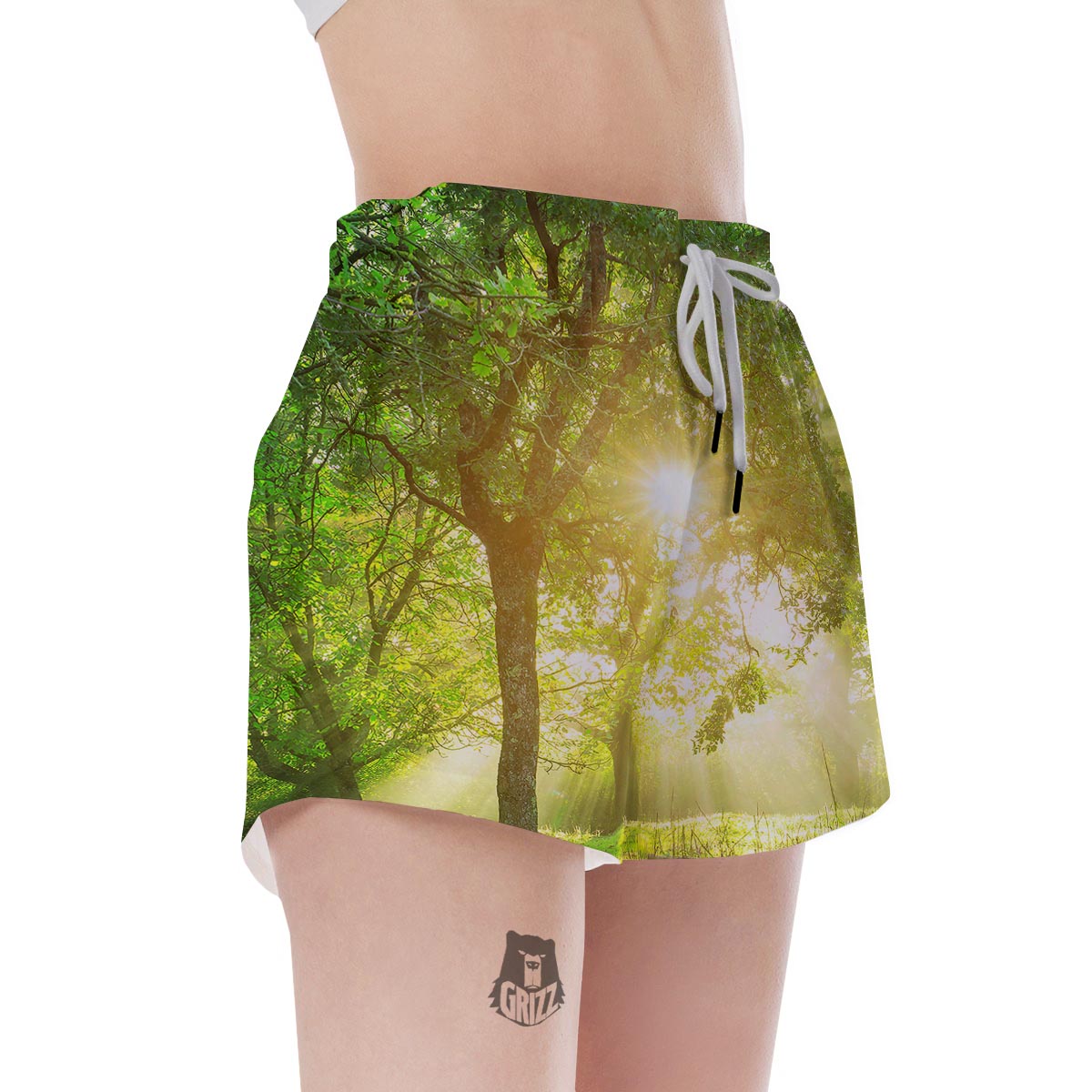Forest Sunrise Print Women's Shorts-grizzshop
