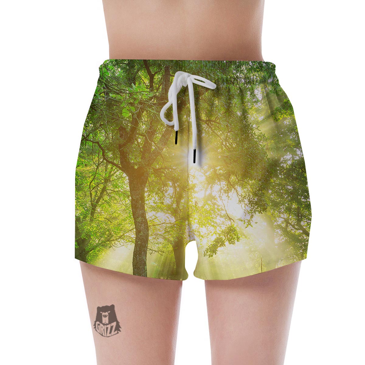 Forest Sunrise Print Women's Shorts-grizzshop