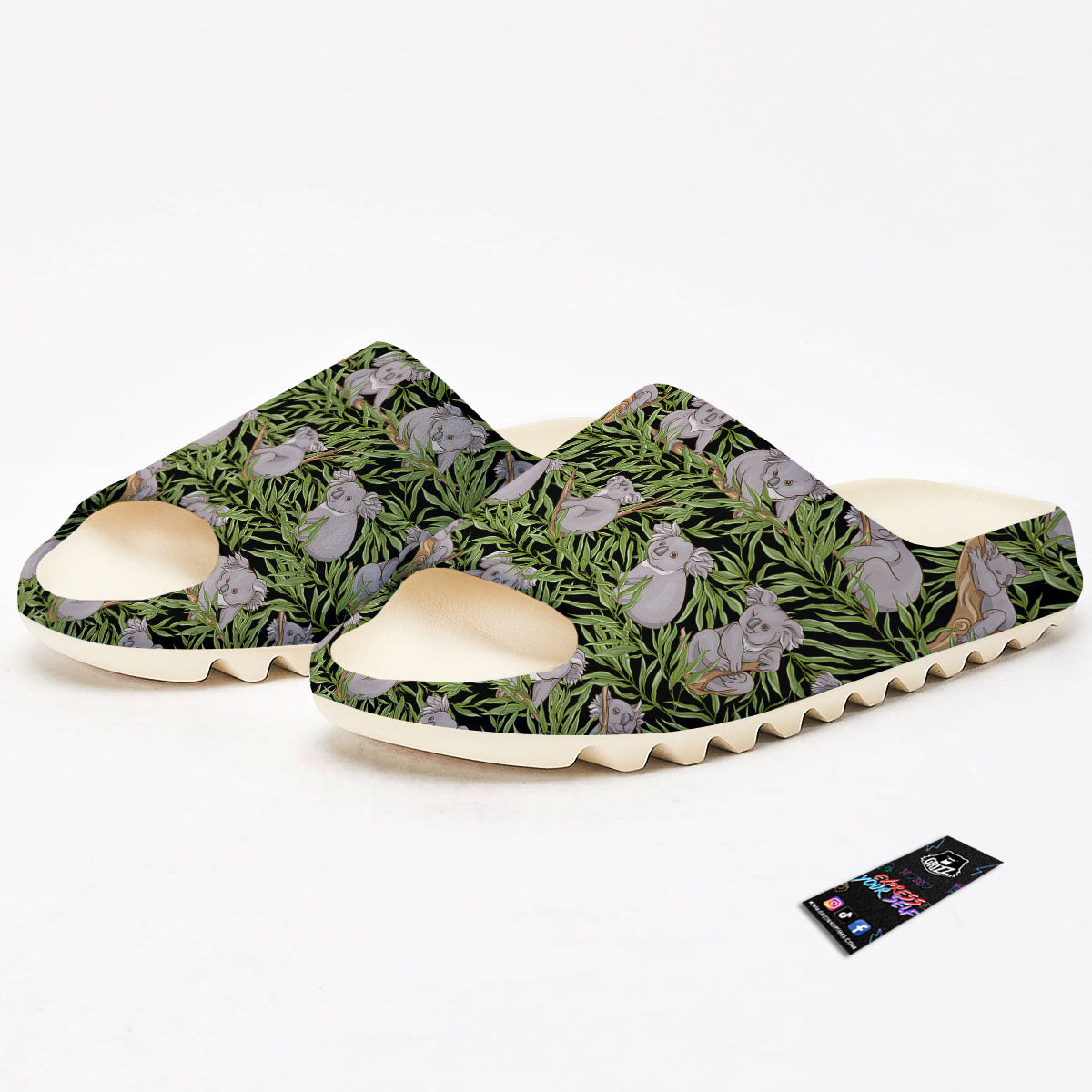 Forest Koala Print Pattern Sandals-grizzshop