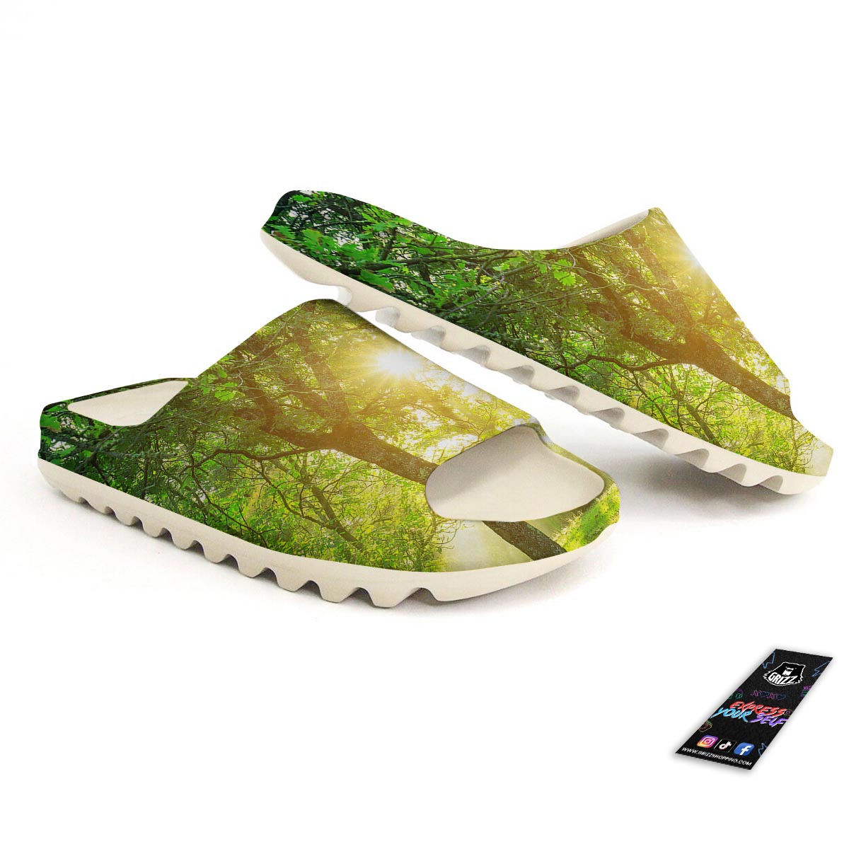 Forest Sunrise Print Sandals-grizzshop