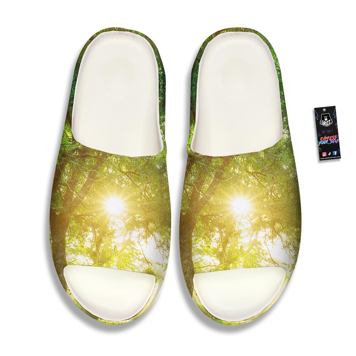 Forest Sunrise Print Sandals-grizzshop