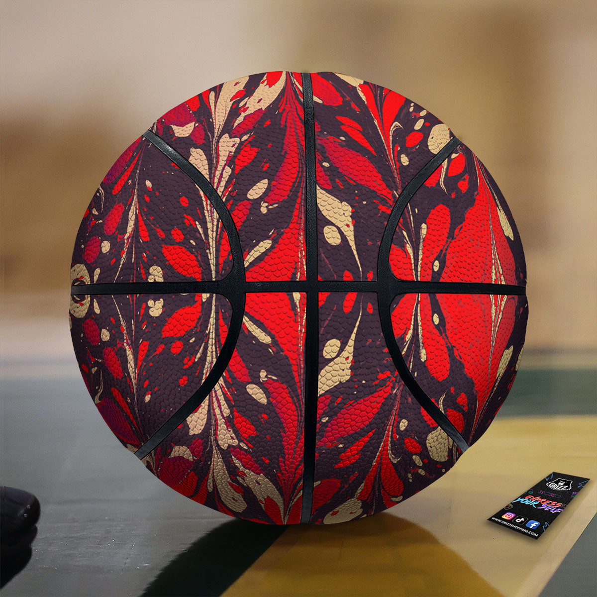 Formed Psychedelic Print Pattern Basketball-grizzshop