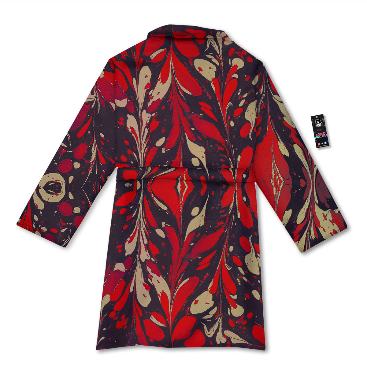 Formed Psychedelic Print Pattern Bathrobe-grizzshop