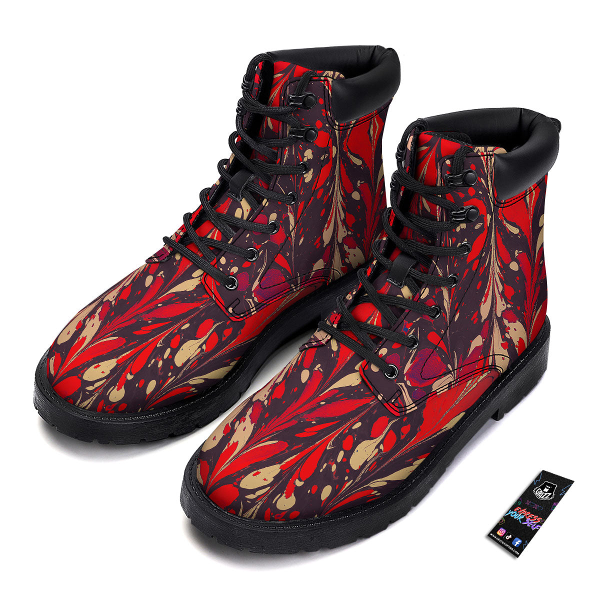 Formed Psychedelic Print Pattern Boots-grizzshop
