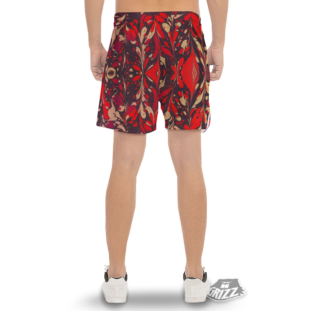 Formed Psychedelic Print Pattern Men's Gym Shorts-grizzshop