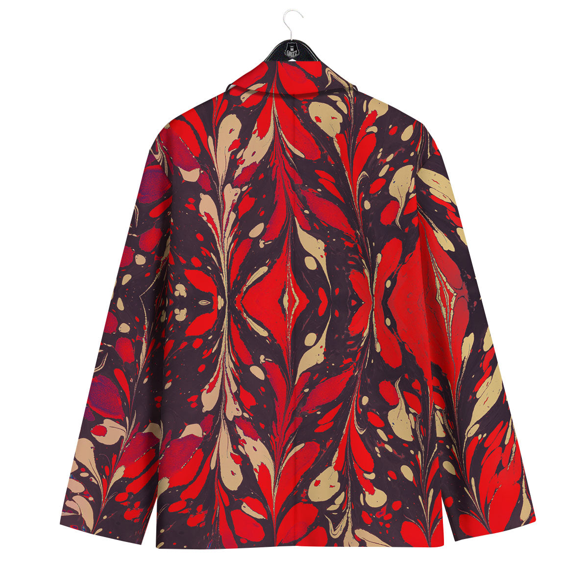 Formed Psychedelic Print Pattern Men's Sport Coat-grizzshop