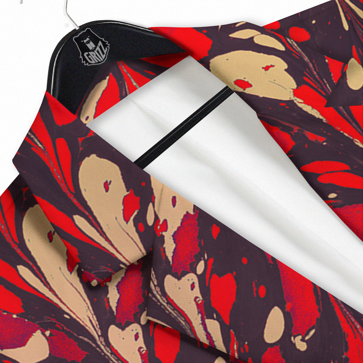 Formed Psychedelic Print Pattern Men's Sport Coat-grizzshop