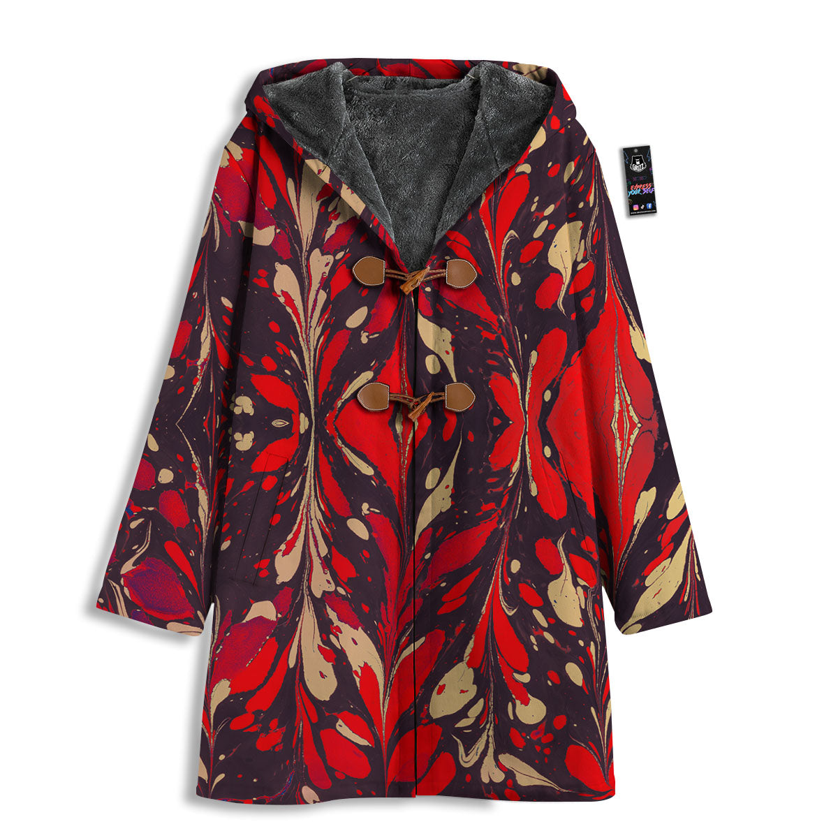 Formed Psychedelic Print Pattern Men's Windbreaker Jacket-grizzshop