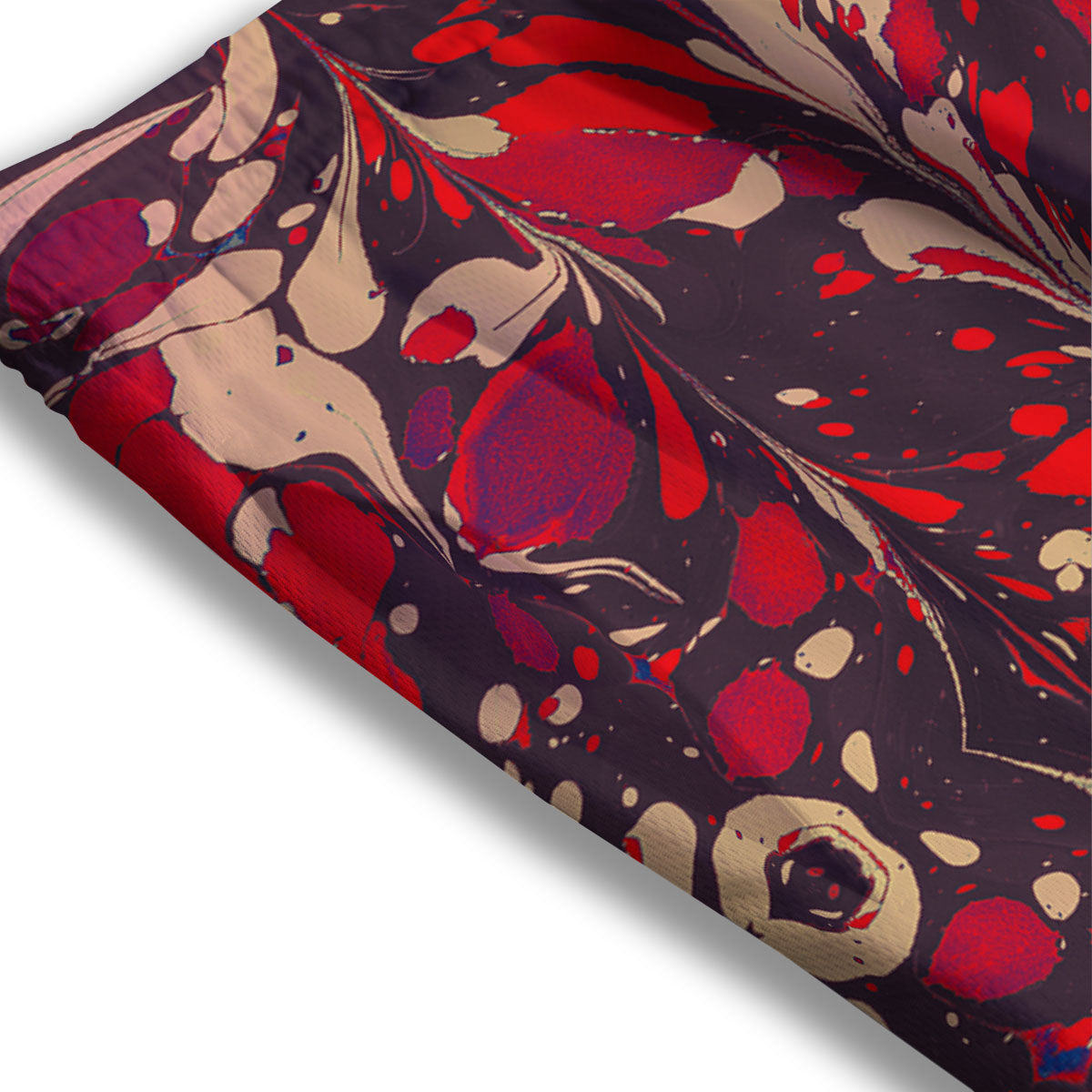 Formed Psychedelic Print Pattern Mesh Shorts