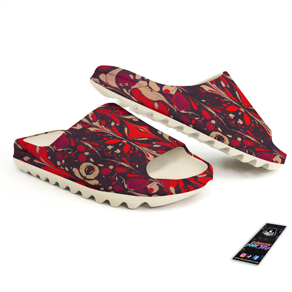 Formed Psychedelic Print Pattern Sandals-grizzshop