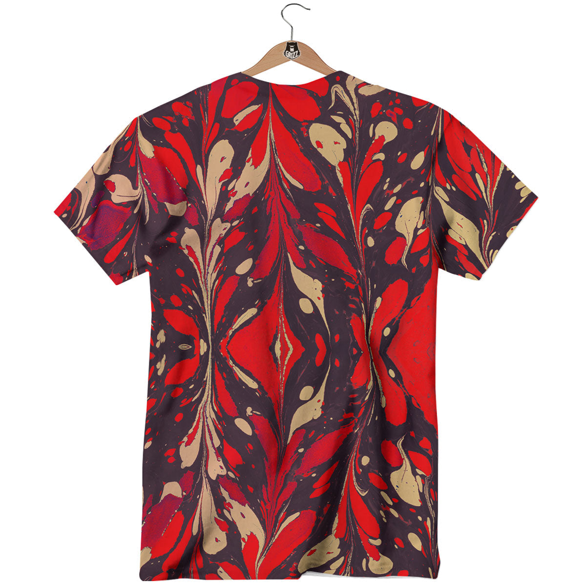 Formed Psychedelic Print Pattern T-Shirt-grizzshop