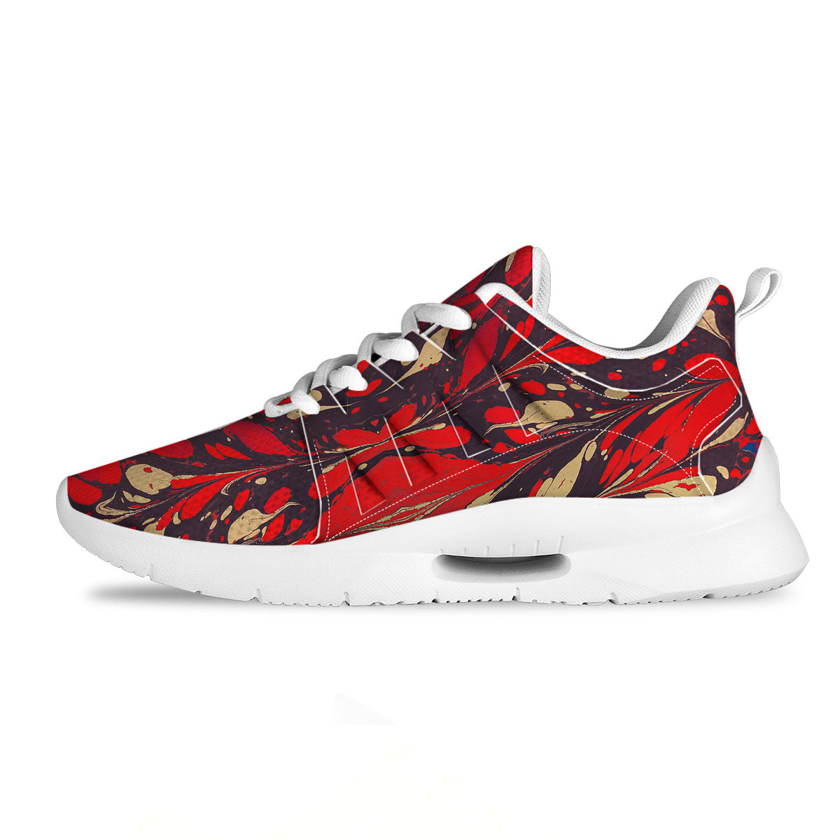Formed Psychedelic Print Pattern Tennis Shoes-grizzshop