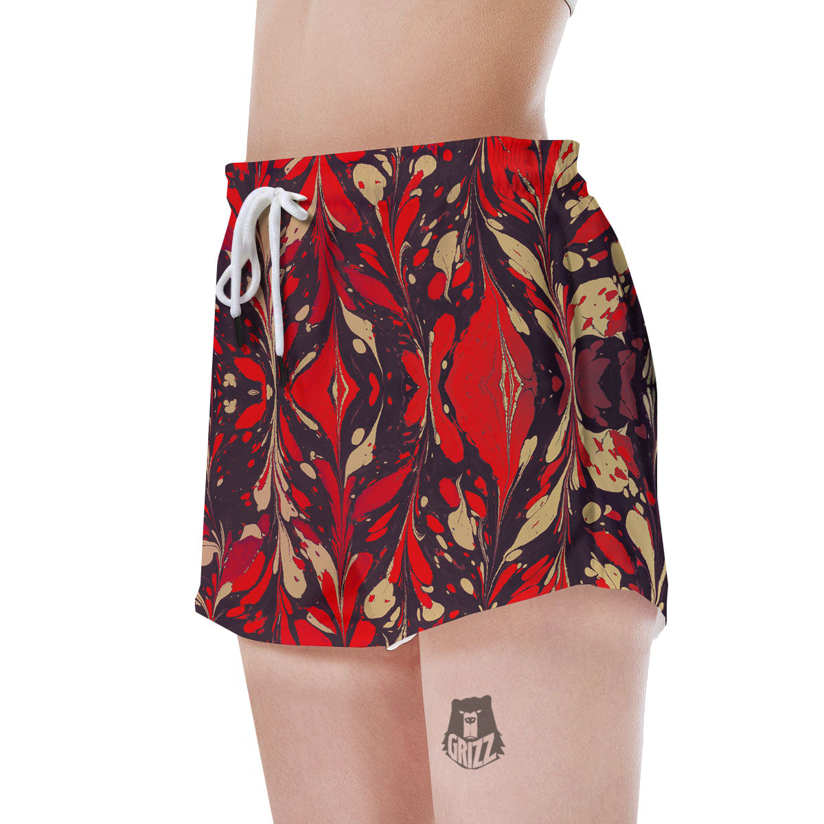 Formed Psychedelic Print Pattern Women's Shorts-grizzshop