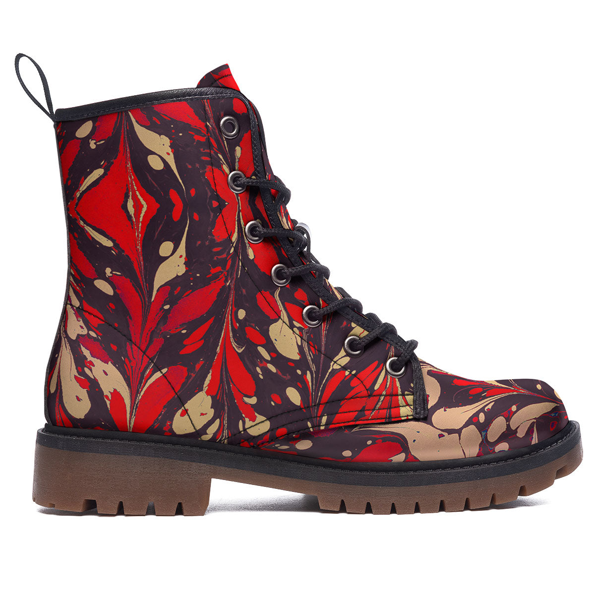 Formed Psychedelic Print Pattern Work Boots-grizzshop