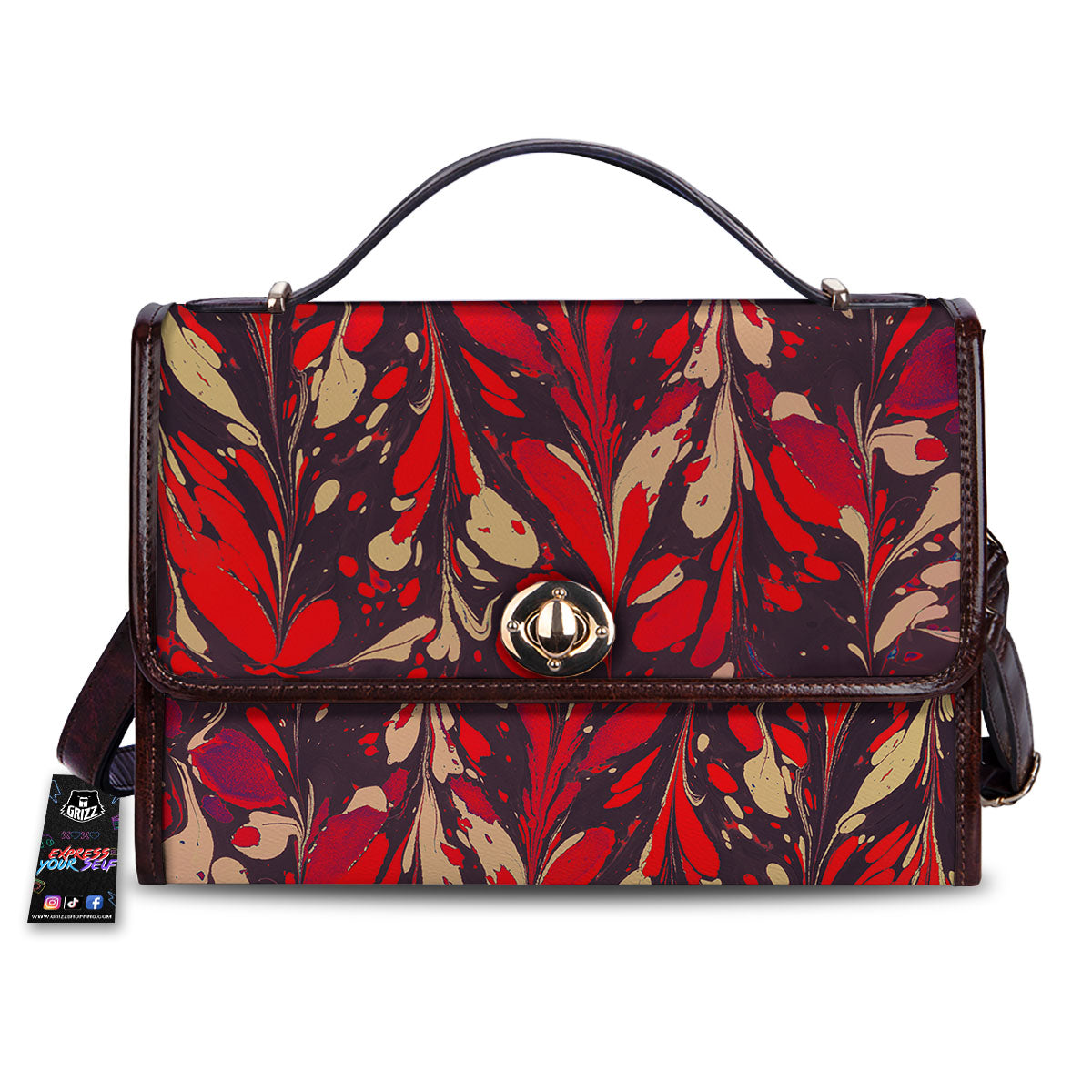 Formed Psychedelic Print Pattern Women's Satchel Bag