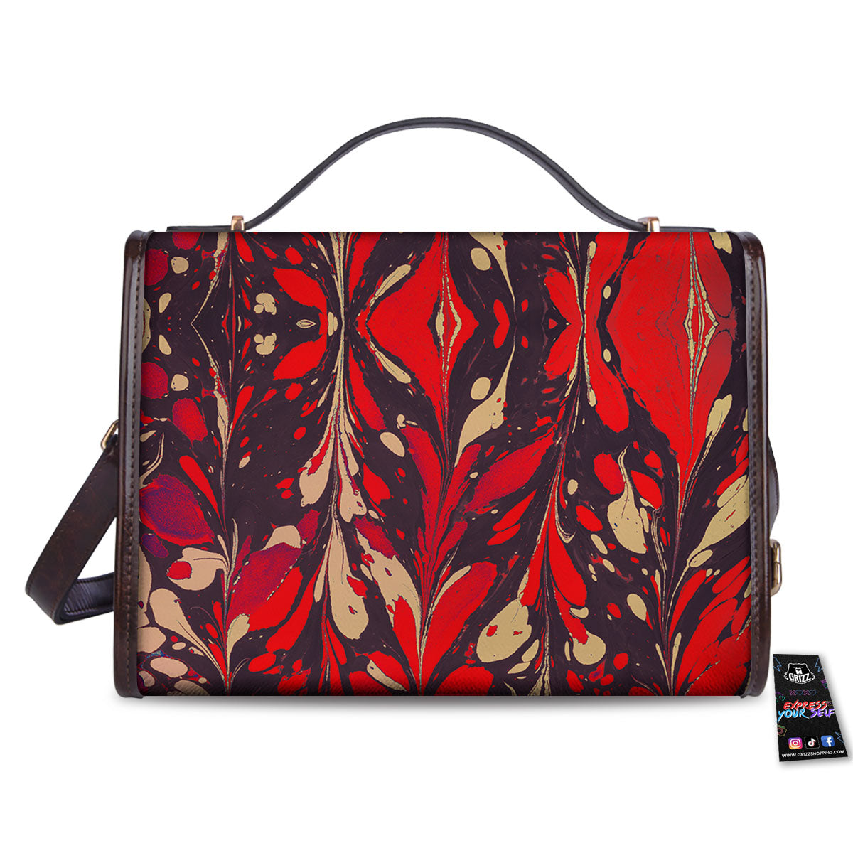 Formed Psychedelic Print Pattern Women's Satchel Bag