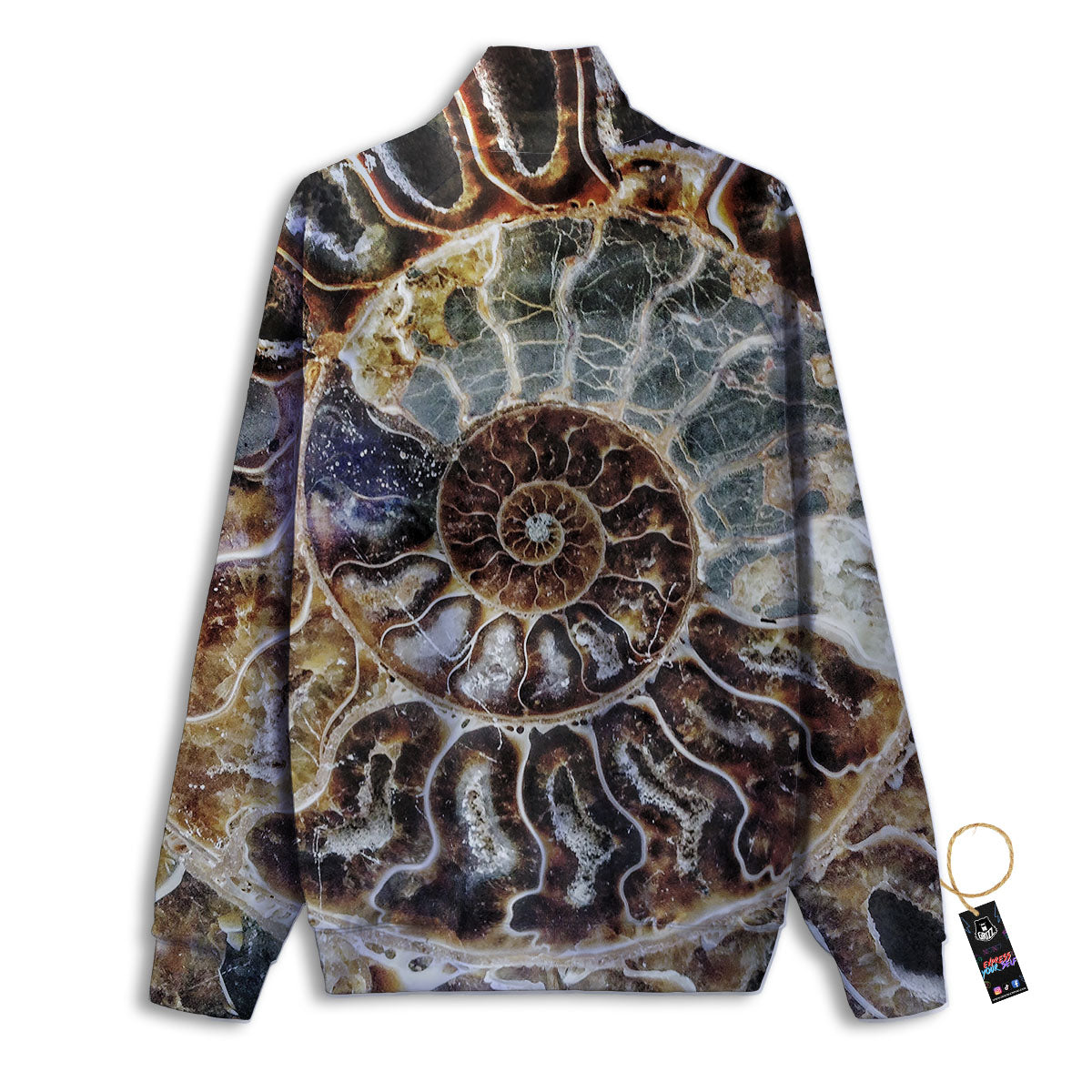 Fossil Ammonite Print Track Jacket-grizzshop