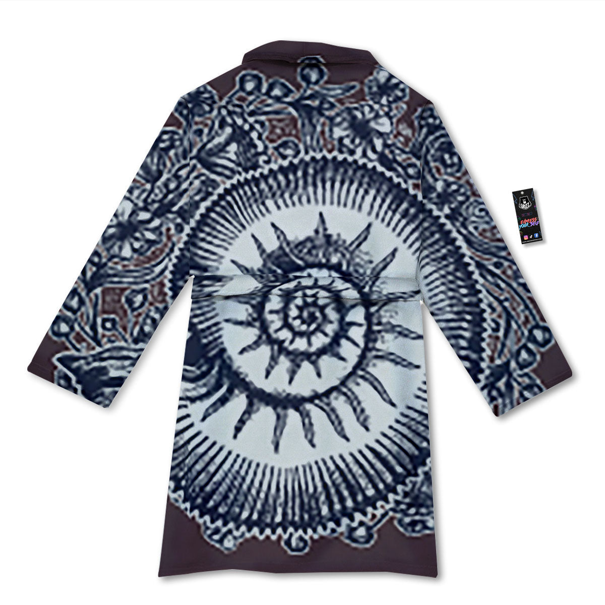 Fossil Ammonite Shell Print Bathrobe-grizzshop