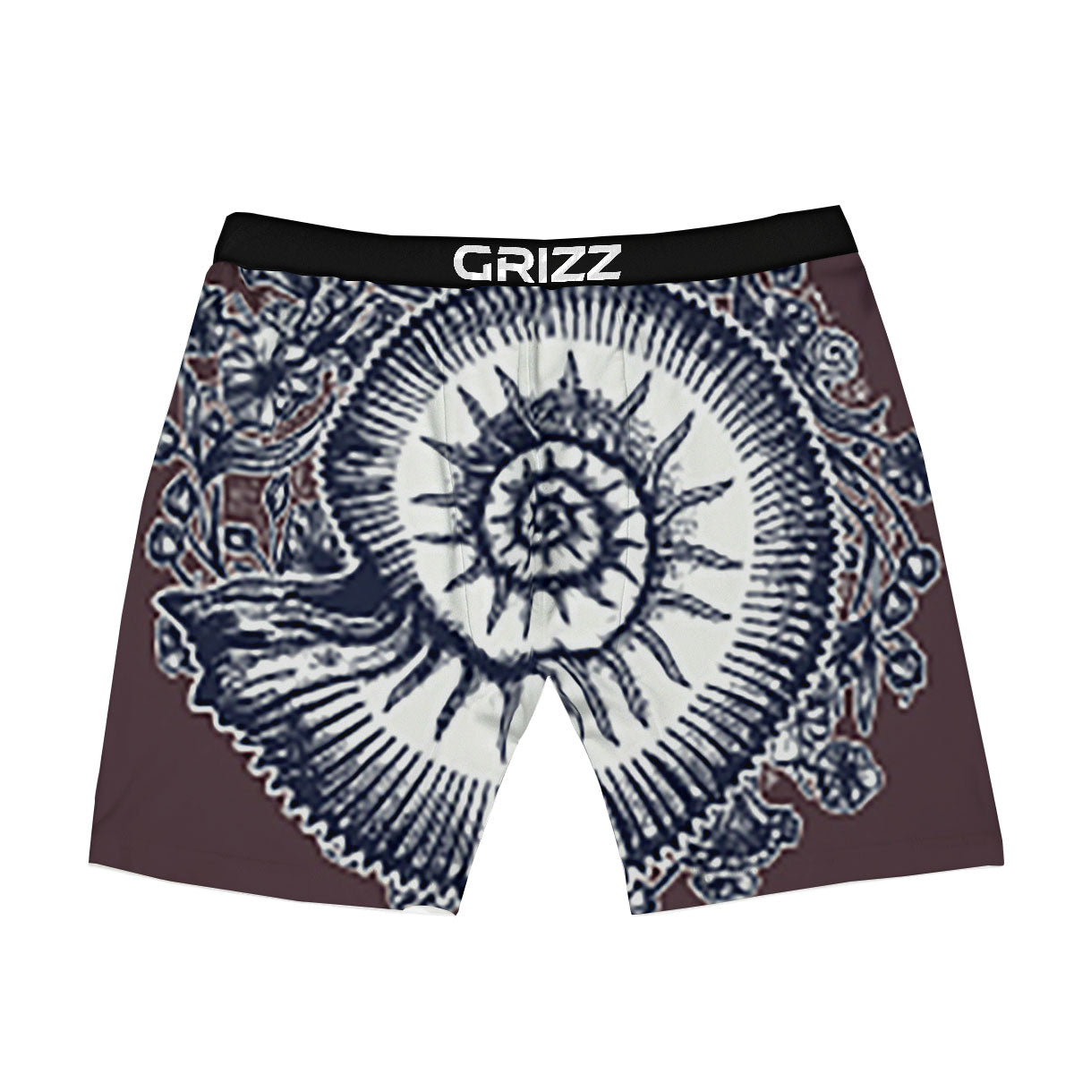 Fossil Ammonite Shell Print Boxer Briefs-grizzshop