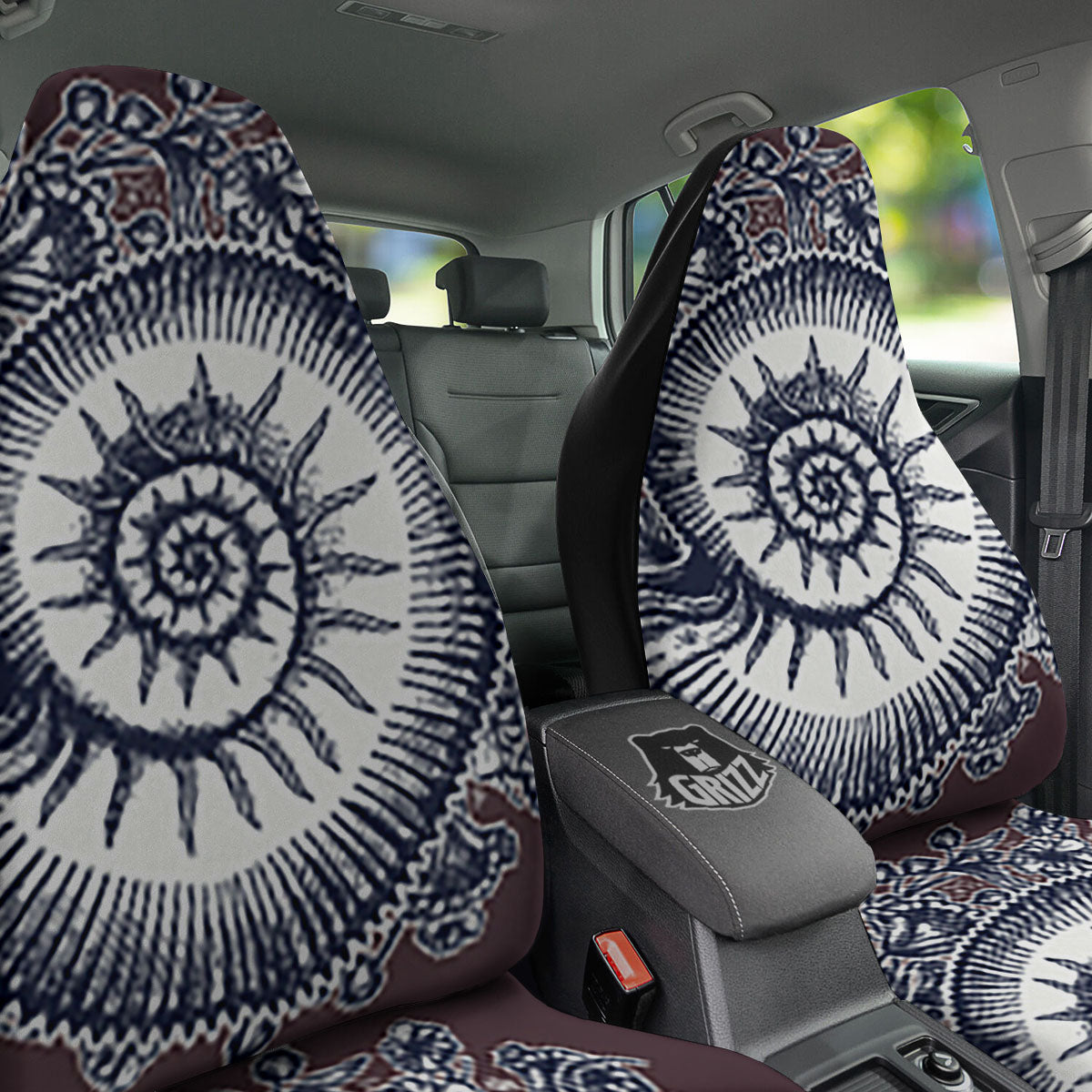 Fossil Ammonite Shell Print Car Seat Covers-grizzshop