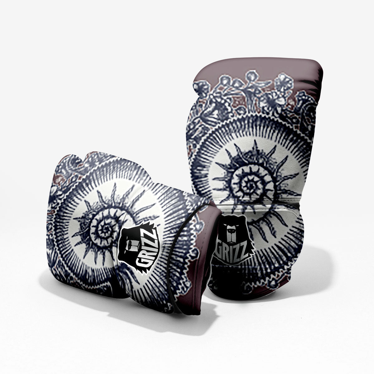 Fossil Ammonite Shell Print Pro Boxing Glove