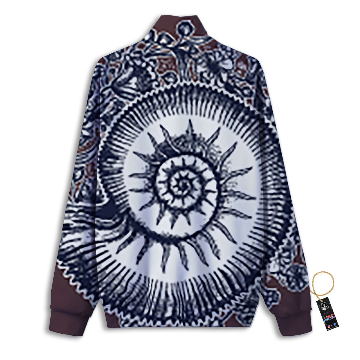 Fossil Ammonite Shell Print Track Jacket-grizzshop