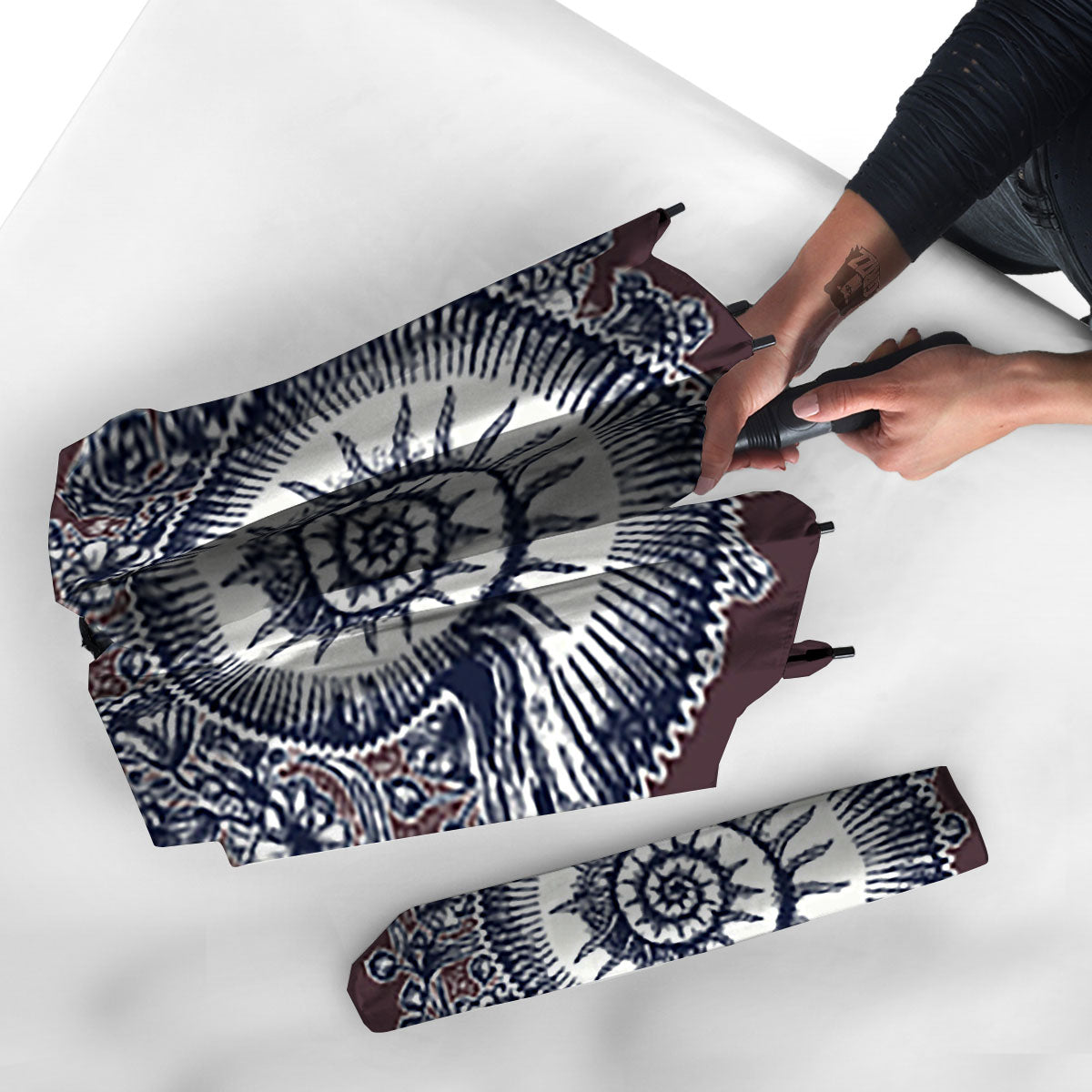 Fossil Ammonite Shell Print Umbrella-grizzshop