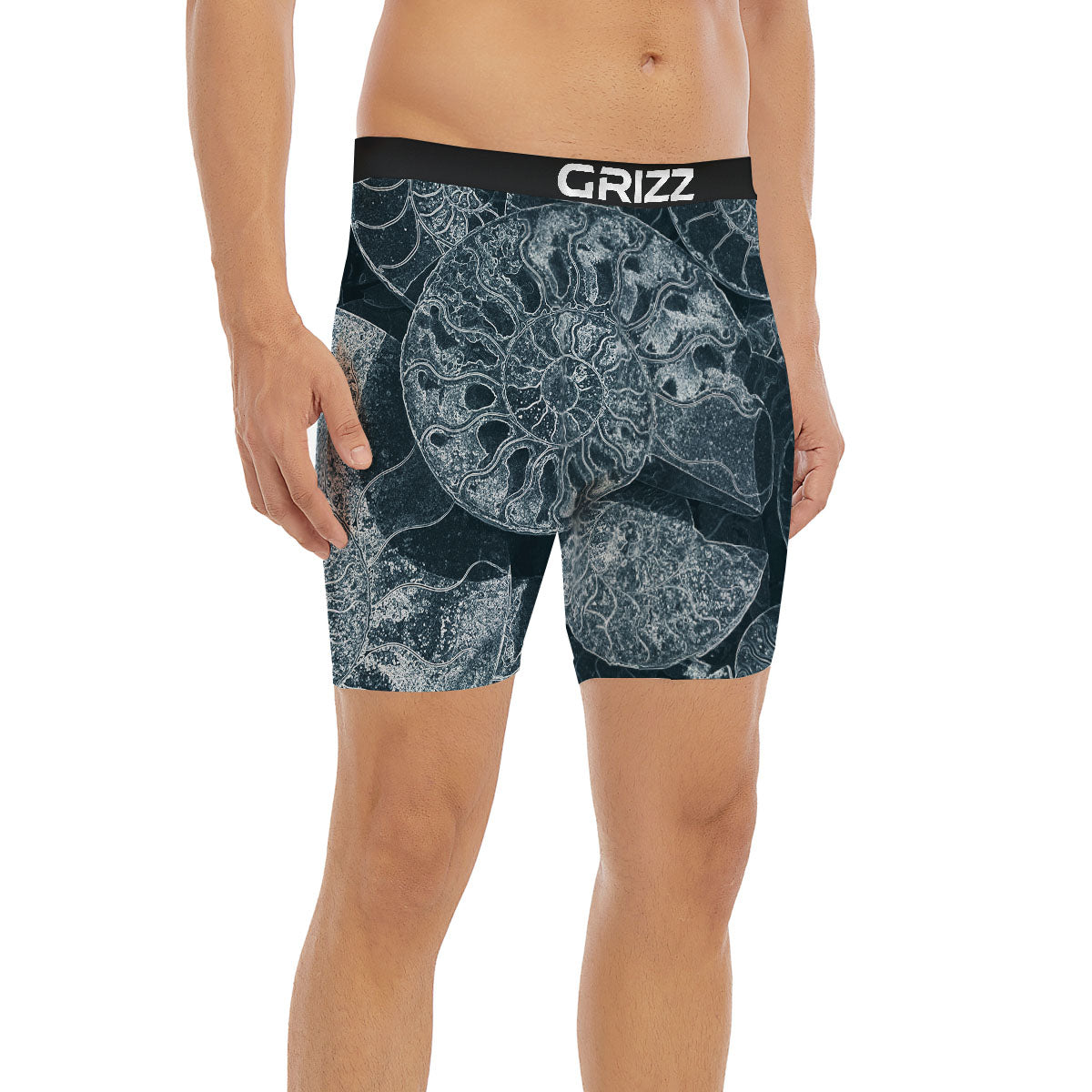 Fossil Ammonoidea Print Boxer Briefs-grizzshop