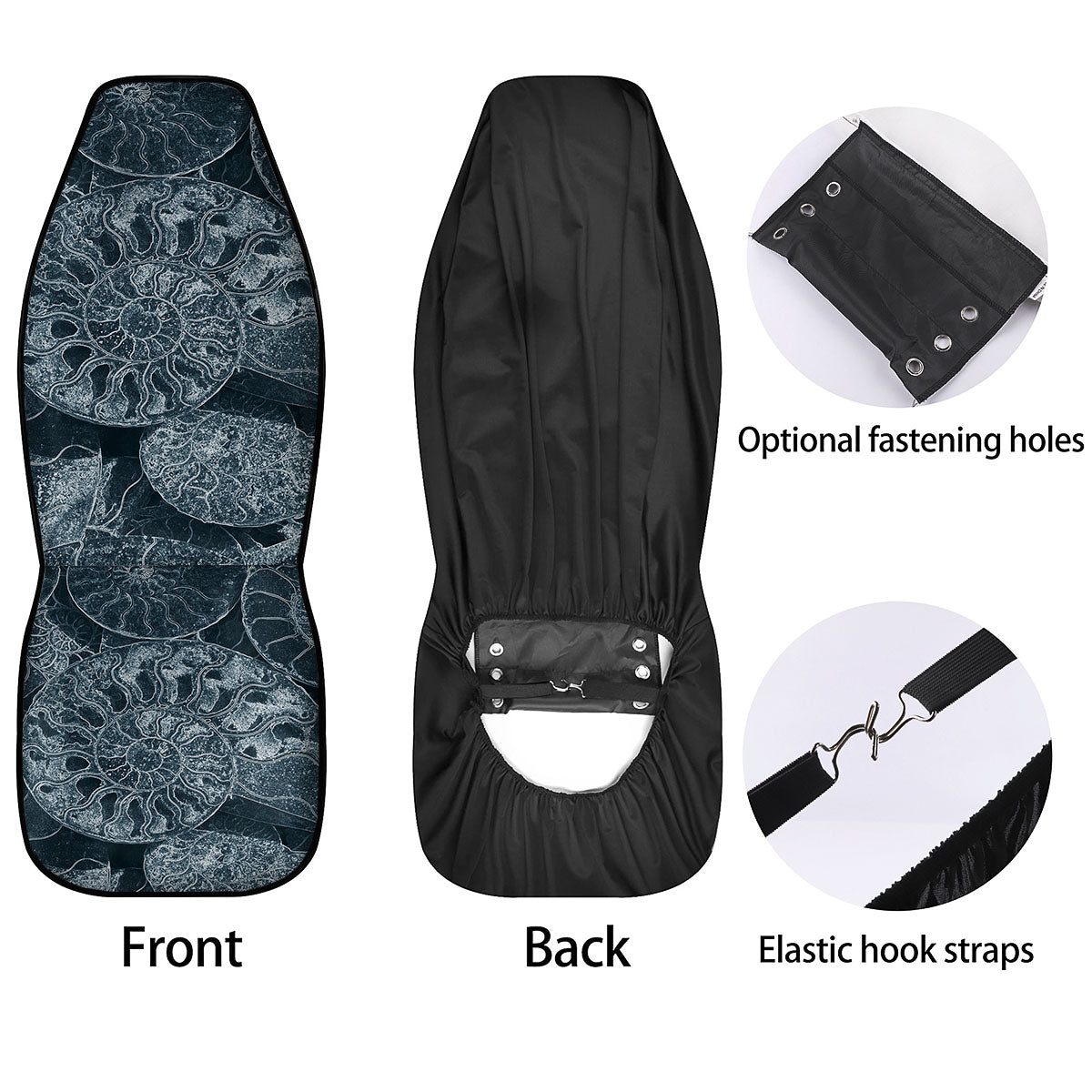 Fossil Ammonoidea Print Car Seat Covers-grizzshop