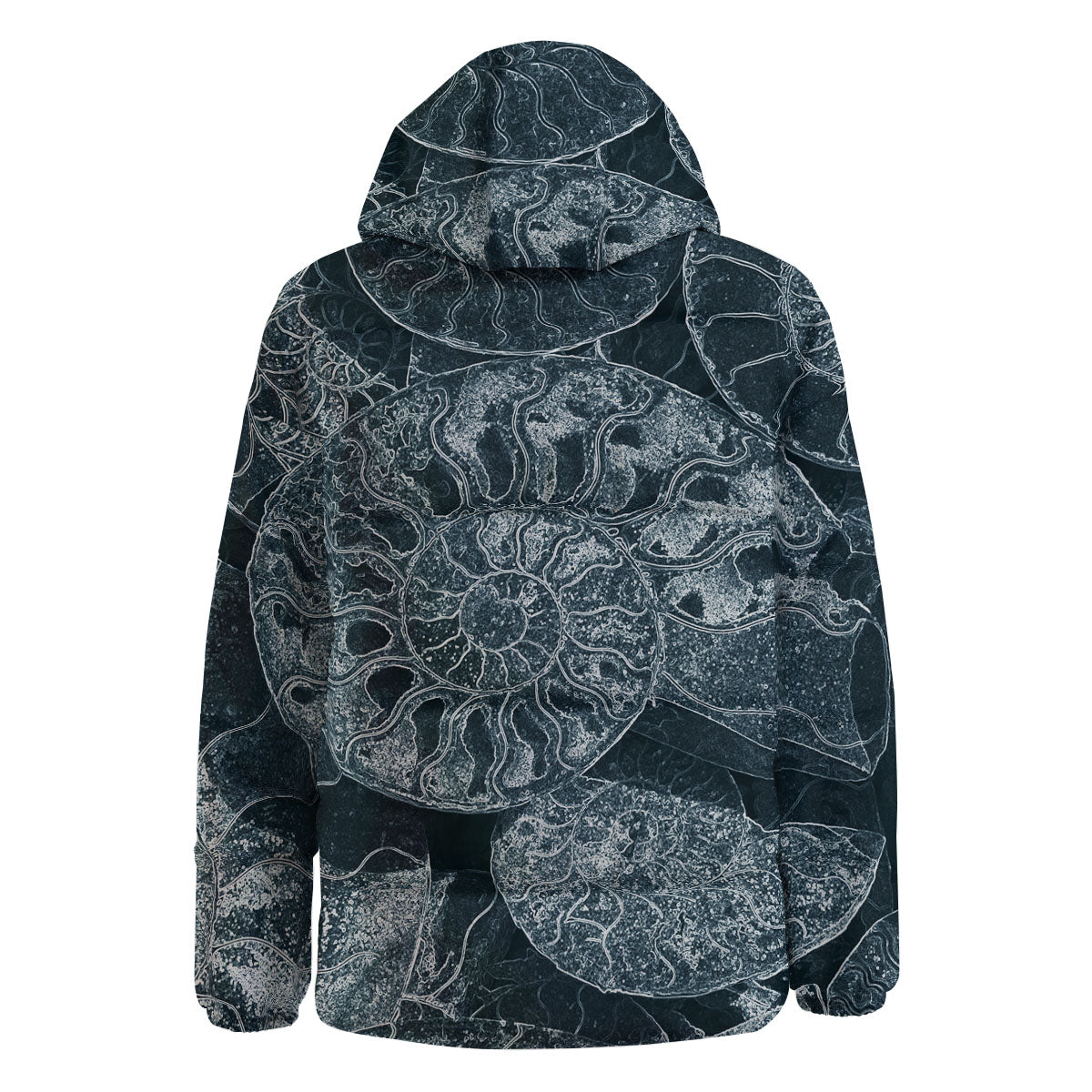Fossil Ammonoidea Print Down Jacket-grizzshop