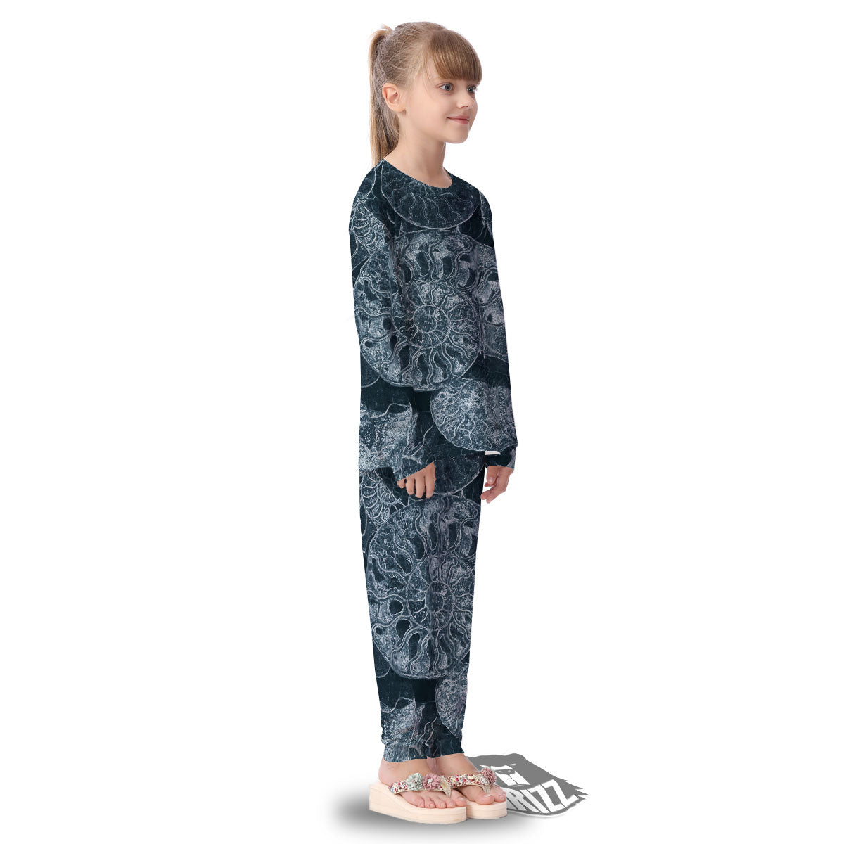 Fossil Ammonoidea Print Kid's Pajamas-grizzshop