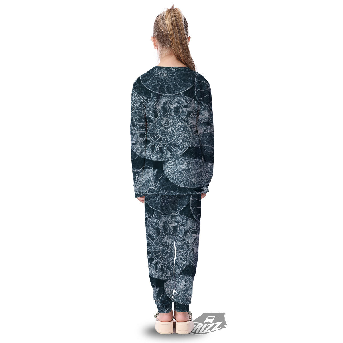 Fossil Ammonoidea Print Kid's Pajamas-grizzshop