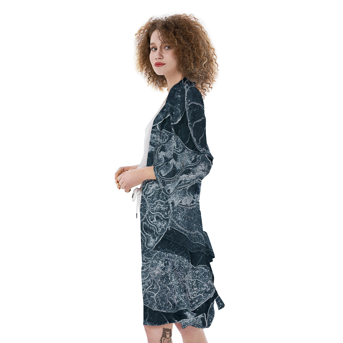 Fossil Ammonoidea Print Kimono-grizzshop