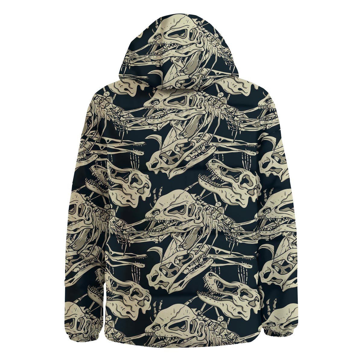 Fossil Dino And T Rex Print Pattern Down Jacket-grizzshop