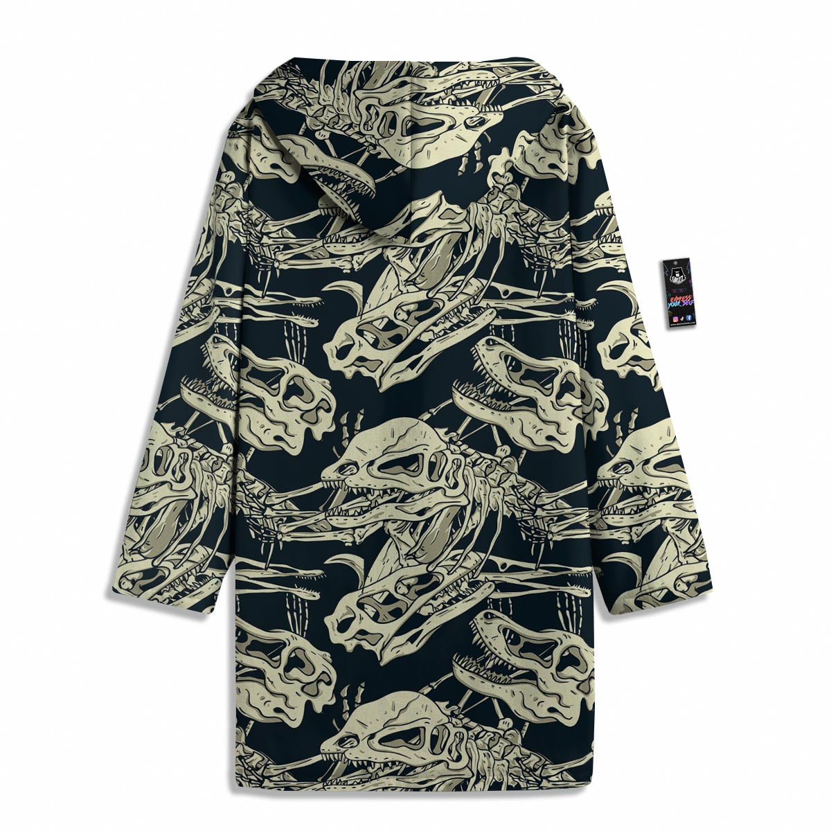 Fossil Dino And T Rex Print Pattern Men's Windbreaker Jacket-grizzshop