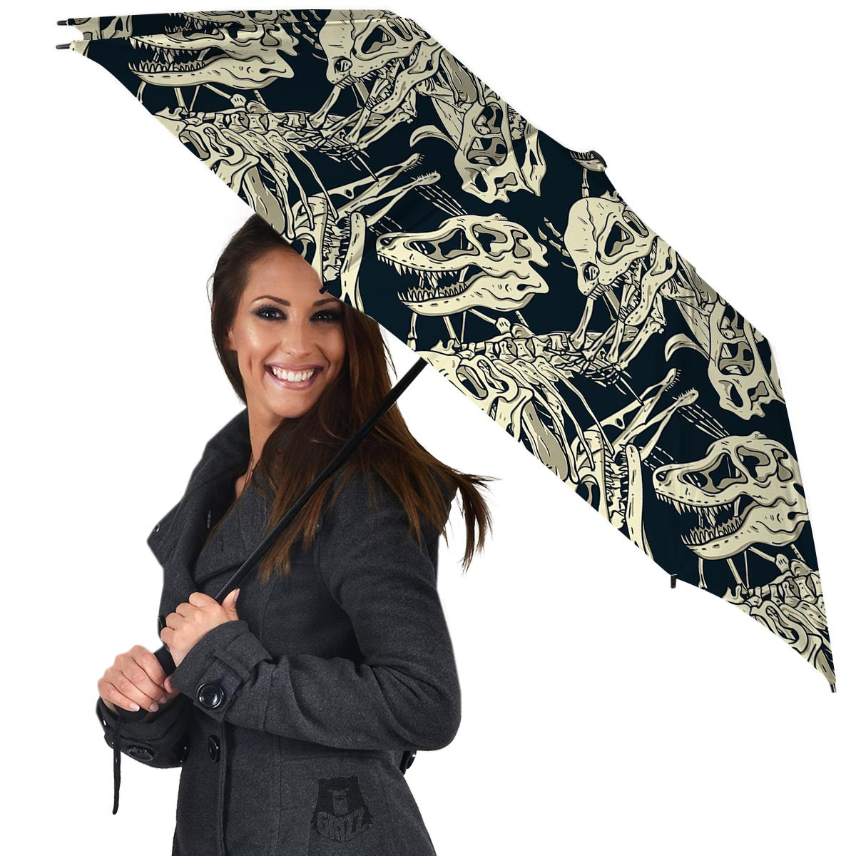 Fossil Dino And T Rex Print Pattern Umbrella-grizzshop