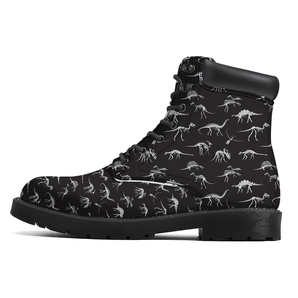 Fossil Dino Skeleton Print Pattern Boots-grizzshop