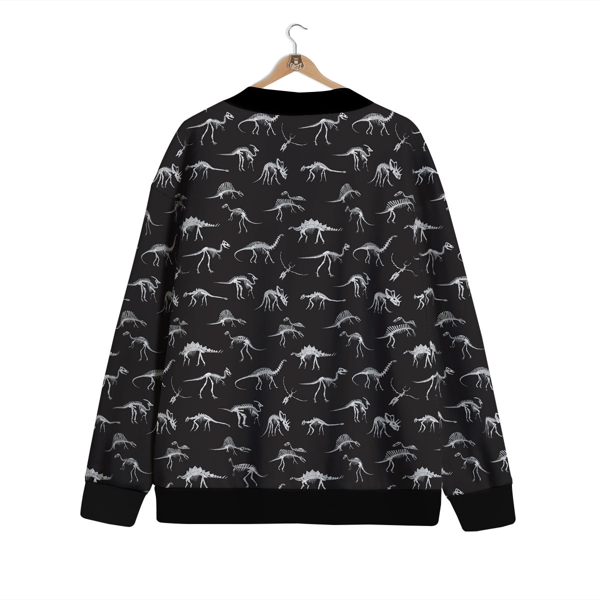 Fossil Dino Skeleton Print Pattern Cardigan-grizzshop