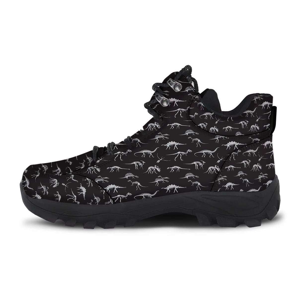 Fossil Dino Skeleton Print Pattern Hiking Shoes-grizzshop