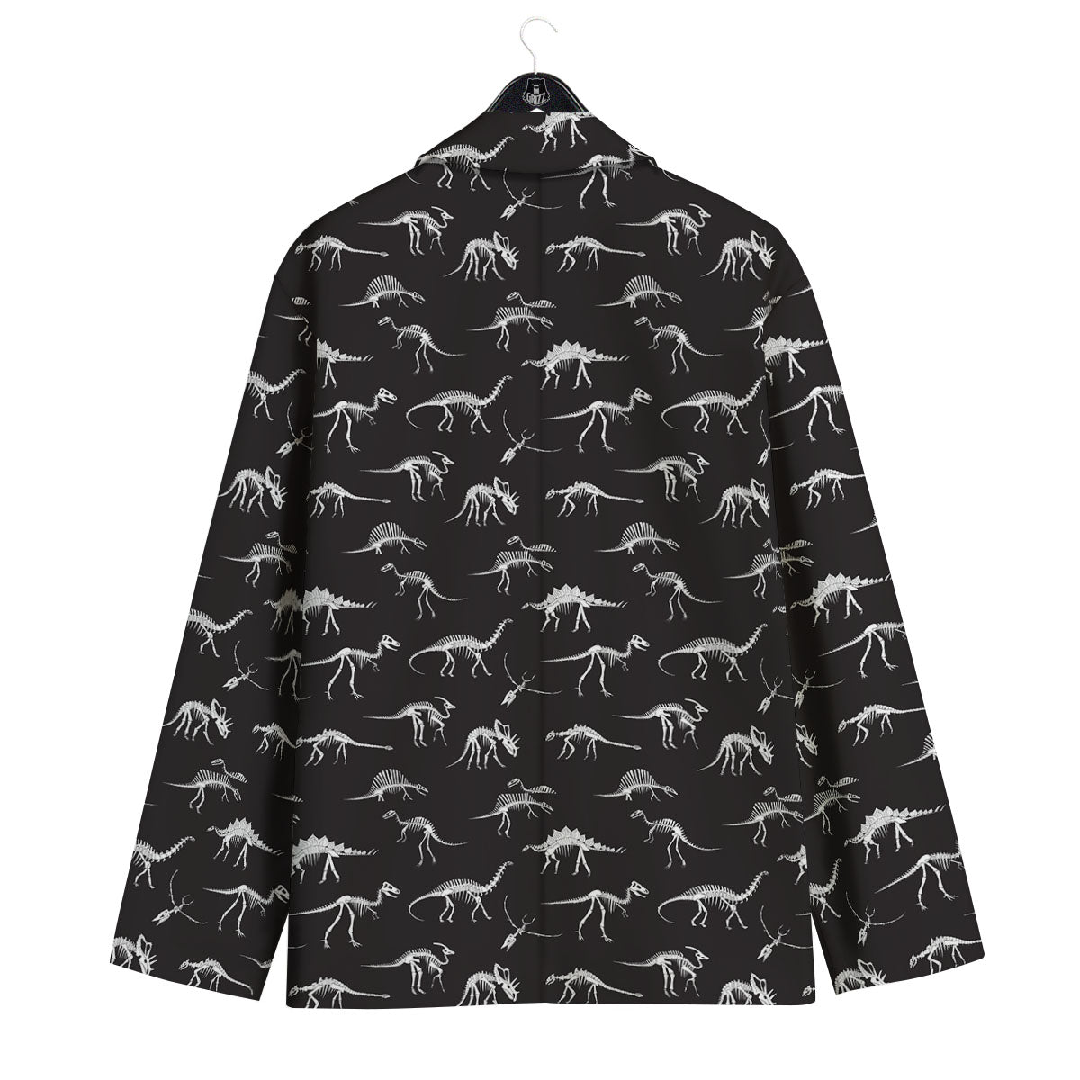 Fossil Dino Skeleton Print Pattern Men's Sport Coat-grizzshop