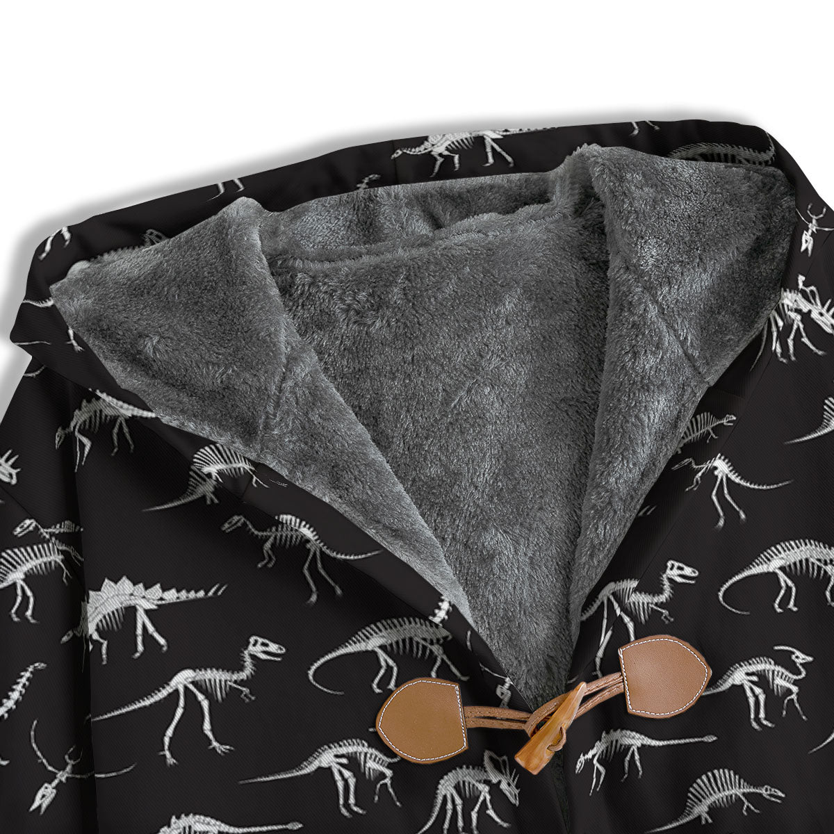 Fossil Dino Skeleton Print Pattern Men's Windbreaker Jacket-grizzshop
